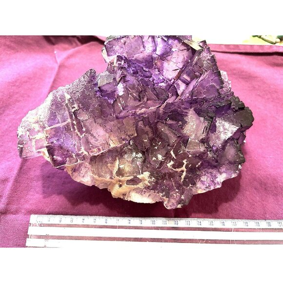 FLUORITE  Purple  Crystal Cluster 2248 g (4.956 lbs.) - Picture 13 of 14
